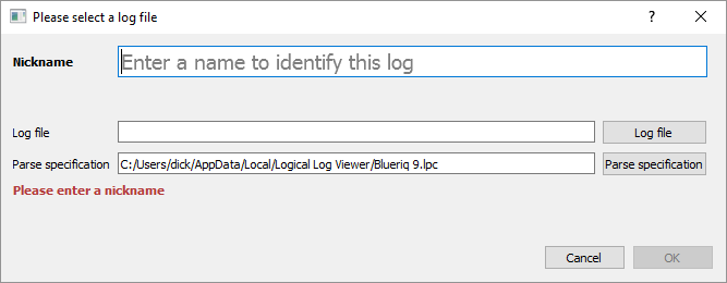 Using the program – Logical Log Viewer